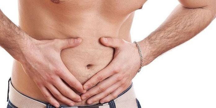 sāpes vēderā ar hronisku prostatītu